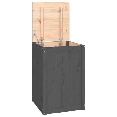 Kutija za rublje siva 44x44x66 cm od masivne borovine - Siva 44 x 44 x 66 cm 1 Cijena