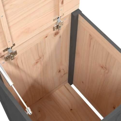 Kutija za rublje siva 44x44x66 cm od masivne borovine - Siva 44 x 44 x 66 cm 1 Cijena