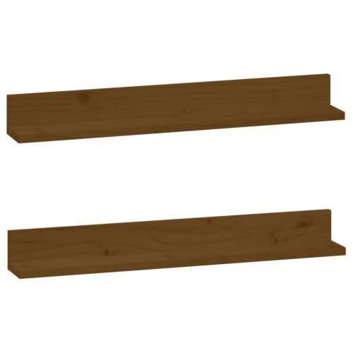 Zidne police 2 kom boja meda 80x11x9 cm od masivne borovine - boja meda 80 x 11 x 9 cm 1 Cijena