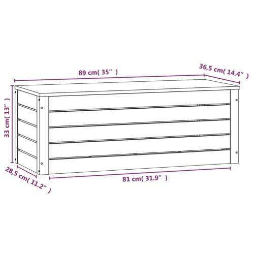 Kutija za pohranu boja meda 89x36,5x33 cm od masivne borovine - boja meda 89 x 36.5 x 33 cm 1 Cijena