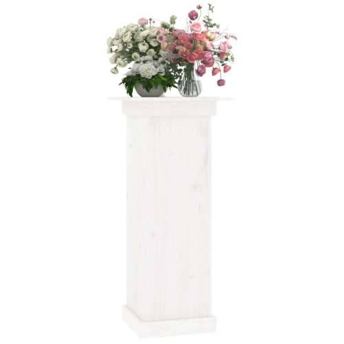 Stalak za cvijeće bijeli 40x40x90 cm od masivne borovine - Bijela 40 x 40 x 90 cm 1 Cijena