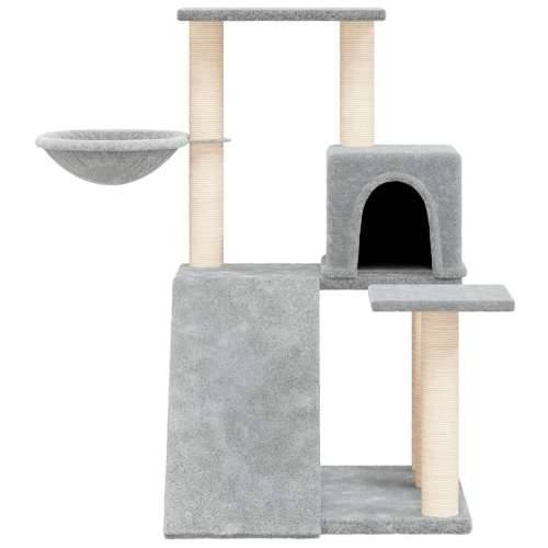 Penjalica za mačke - Kuća za mačke - Grebalica sa stupovima za grebanje svjetlosiva 82 cm - Svjetlosiva Cijena