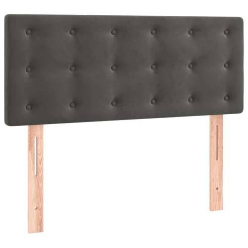 Box spring krevet s madracem tamnosivi 90x190 cm baršunasti - Tamno siva 90 x 190 cm gumbi Cijena