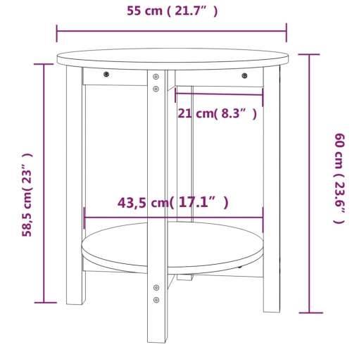 Stolić za kavu Ø 55 x 60 cm od masivne borovine - Prirodna Ø 55 x 60 cm 1 Cijena