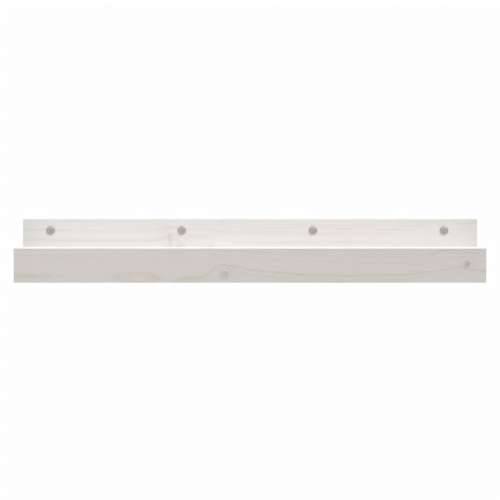 Zidne police 2 kom bijele 80x12x9 cm od masivne borovine - Bijela 80 x 12 x 9 cm 1 Cijena