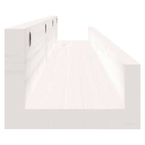 Zidne police 2 kom bijele 80x12x9 cm od masivne borovine - Bijela 80 x 12 x 9 cm 1 Cijena