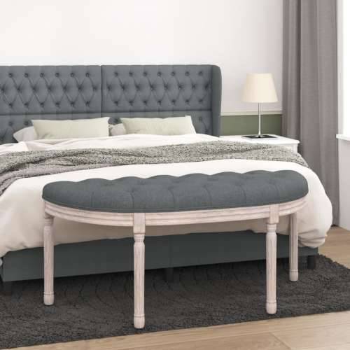 Klupa tamnosiva 110,5x45x49 cm od tkanine - Siva 110.5 x 45 x 49 cm Cijena