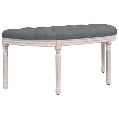 Klupa tamnosiva 110,5x45x49 cm od tkanine - Siva 110.5 x 45 x 49 cm Cijena