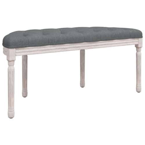 Klupa tamnosiva 110,5x45x49 cm od tkanine - Siva 110.5 x 45 x 49 cm Cijena