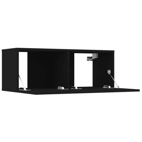 8-dijelni set TV ormarića crni od konstruiranog drva - Crna 8 80 cm Cijena