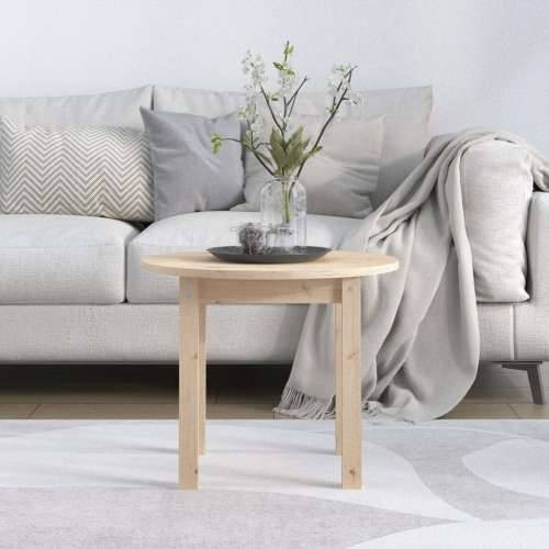 Stolić za kavu Ø 55 x 45 cm od masivne borovine - Prirodna Ø 55 x 45 cm 1 Cijena