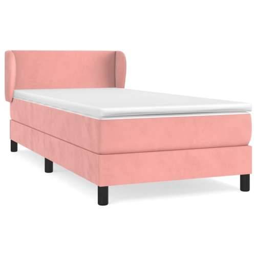 Box spring krevet s madracem ružičasti 80 x 200 cm baršunasti - Ružičasta 80 x 200 cm Gladak dizajn Cijena