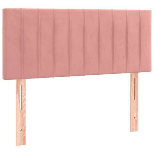 Krevet box spring s madracem LED ružičasti 80x200 cm baršunasti - Ružičasta 80 x 200 cm Okomite pruge Cijena