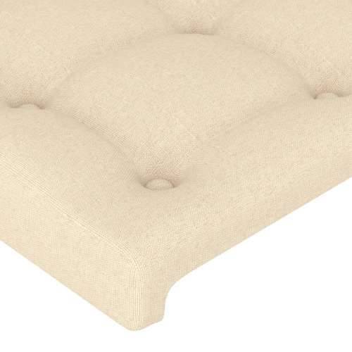 LED uzglavlje krem 183 x 16 x 118/128 cm od tkanine - Krema 183 x 16 x 118/128 cm 1 Cijena