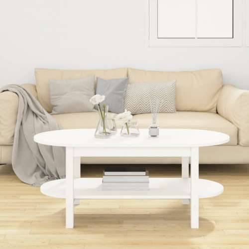 Stolić za kavu bijeli 110 x 55 x 45 cm od masivne borovine - Bijela 110 x 55 x 45 cm 1 Cijena