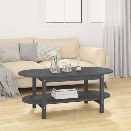Stolić za kavu sivi 110 x 55 x 45 cm od masivne borovine - Siva 110 x 55 x 45 cm 1 Cijena