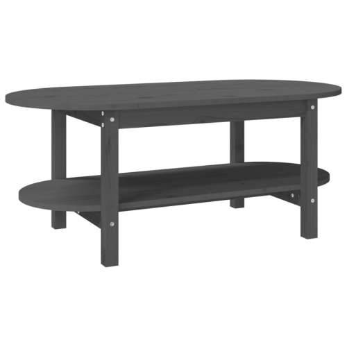 Stolić za kavu sivi 110 x 55 x 45 cm od masivne borovine - Siva 110 x 55 x 45 cm 1 Cijena