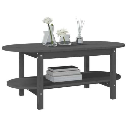 Stolić za kavu sivi 110 x 55 x 45 cm od masivne borovine - Siva 110 x 55 x 45 cm 1 Cijena