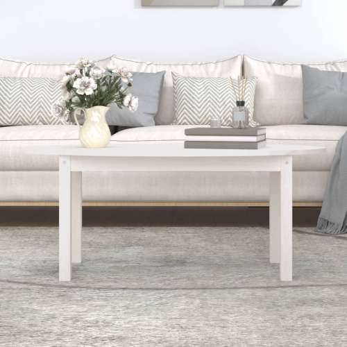 Stolić za kavu bijeli 110 x 55 x 45 cm od masivne borovine - Bijela 110 x 55 x 45 cm 1 Cijena