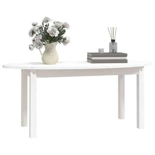 Stolić za kavu bijeli 110 x 55 x 45 cm od masivne borovine - Bijela 110 x 55 x 45 cm 1 Cijena
