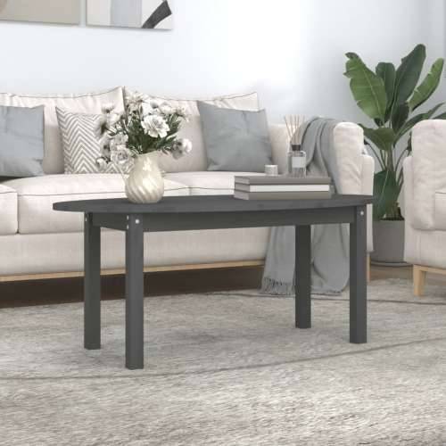 Stolić za kavu sivi 110 x 55 x 45 cm od masivne borovine - Siva 110 x 55 x 45 cm 1 Cijena