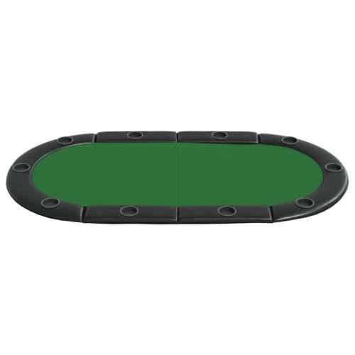 Sklopiva stolna ploča za poker za 10 igrača zelena 208x106x3 cm Cijena