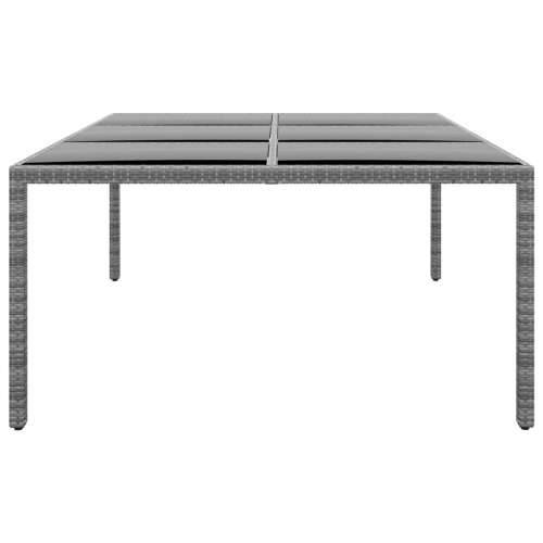 Vrtni stol 200x150x75 cm od kaljenog stakla i poliratana sivi - Siva 1 Cijena
