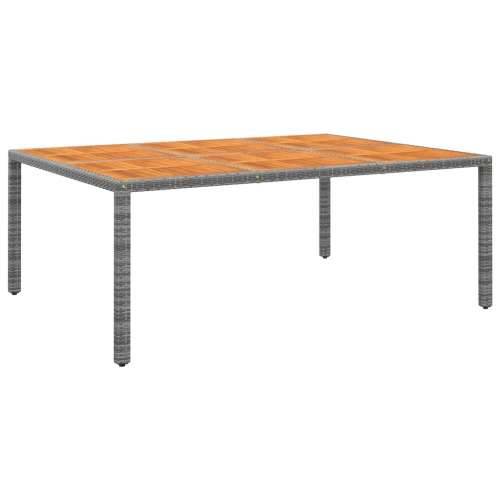 Vrtni stol 200x150x75 cm od bagremovog drva i poliratana sivi - Siva 1 Cijena