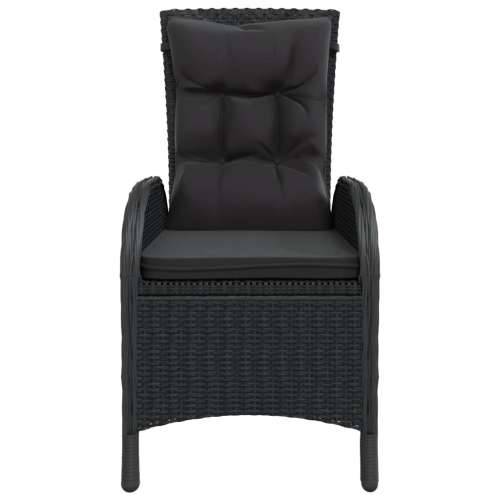3-dijelni vrtni bistro set od poliratana crni - Crna i smeđa Ø 80 cm table 2 Cijena