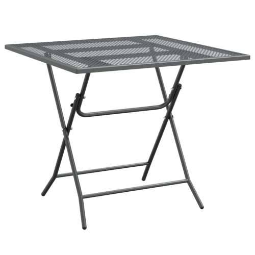 Vrtna garnitura - 3-dijelni vrtni blagovaonski set ekspandirani metal antracit - Dužina stola 80 cm 2 Cijena
