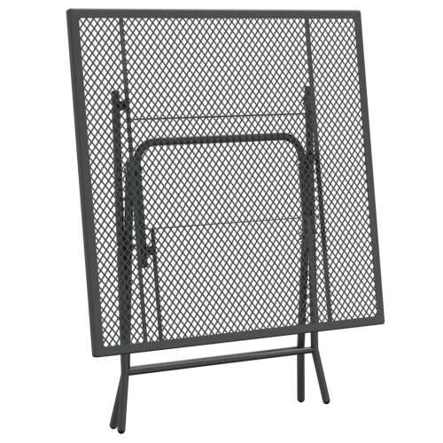 Vrtna garnitura - 3-dijelni vrtni blagovaonski set ekspandirani metal antracit - Dužina stola 80 cm 2 Cijena