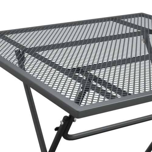 Vrtna garnitura - 3-dijelni vrtni blagovaonski set ekspandirani metal antracit - Dužina stola 80 cm 2 Cijena