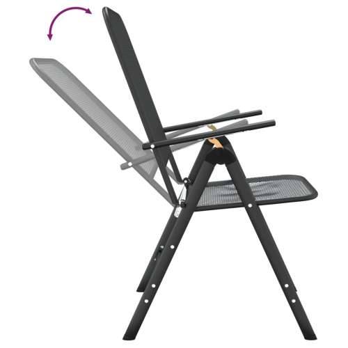 Vrtna garnitura - 3-dijelni vrtni blagovaonski set ekspandirani metal antracit - Dužina stola 80 cm 2 Cijena