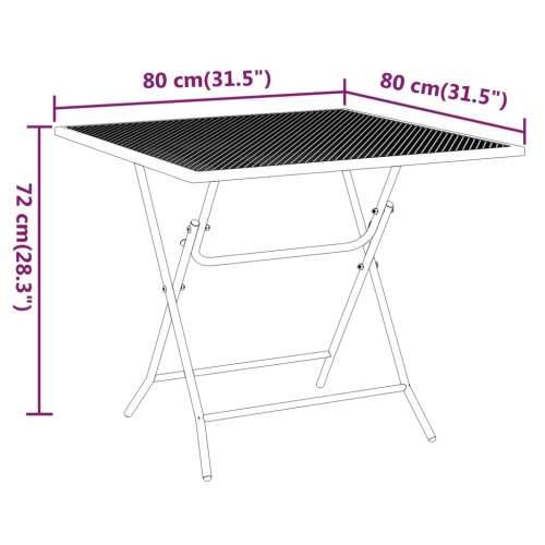 Vrtna garnitura - 3-dijelni vrtni blagovaonski set ekspandirani metal antracit - Dužina stola 80 cm 2 Cijena