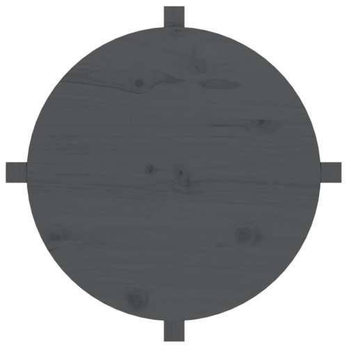 Stolić za kavu sivi Ø 62,5x45 cm od masivne borovine - Siva Ø 62.5 x 45 cm 1 Cijena