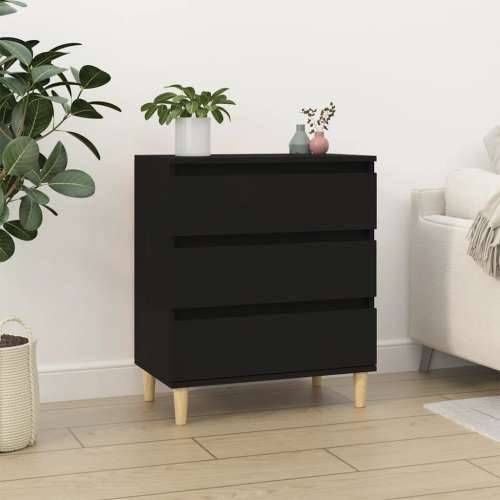 Komoda crna 60 x 35 x 70 cm od konstruiranog drva - Crna 1 Cijena