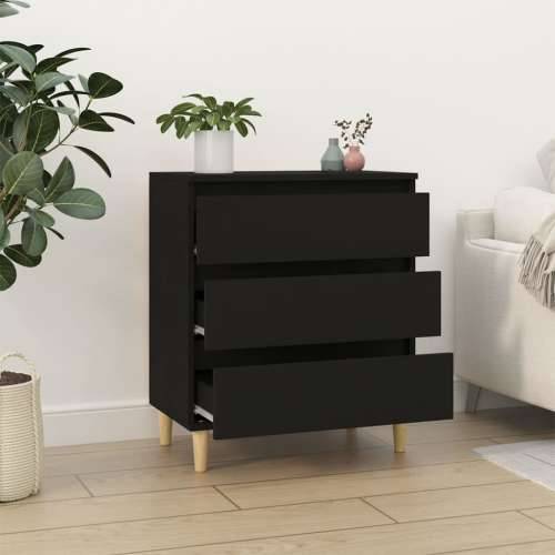 Komoda crna 60 x 35 x 70 cm od konstruiranog drva - Crna 1 Cijena
