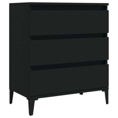 Komoda crna 60 x 35 x 70 cm od konstruiranog drva - Crna 1 Cijena
