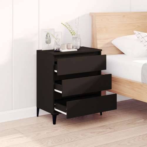 Komoda crna 60 x 35 x 70 cm od konstruiranog drva - Crna 1 Cijena