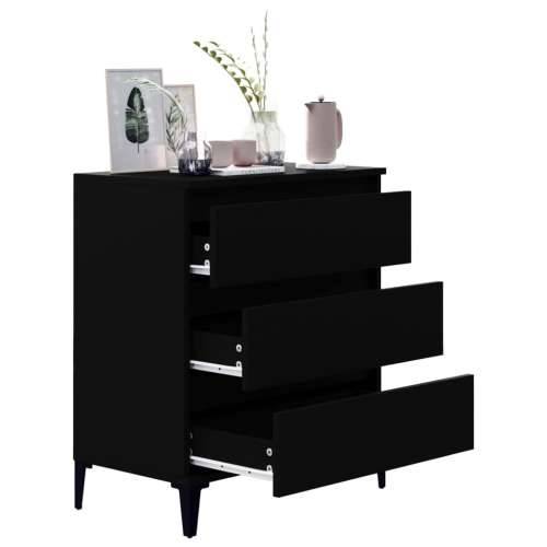 Komoda crna 60 x 35 x 70 cm od konstruiranog drva - Crna 1 Cijena