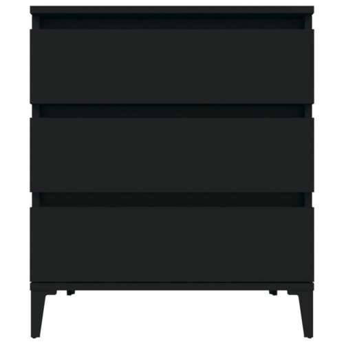 Komoda crna 60 x 35 x 70 cm od konstruiranog drva - Crna 1 Cijena