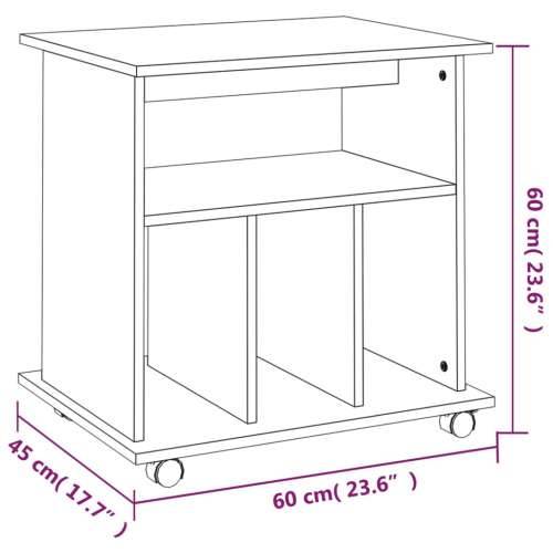Pomični ormarić boja hrasta 60 x 45 x 60 cm konstruirano drvo - Sivi hrast sonoma 1 Cijena