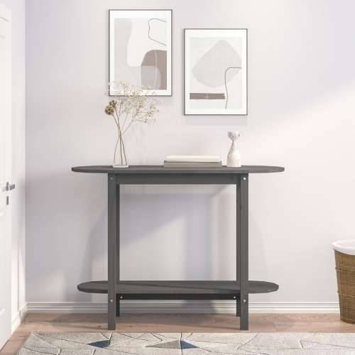 Konzolni stol sivi 110 x 40 x 80 cm od masivne borovine - Siva 1 Cijena