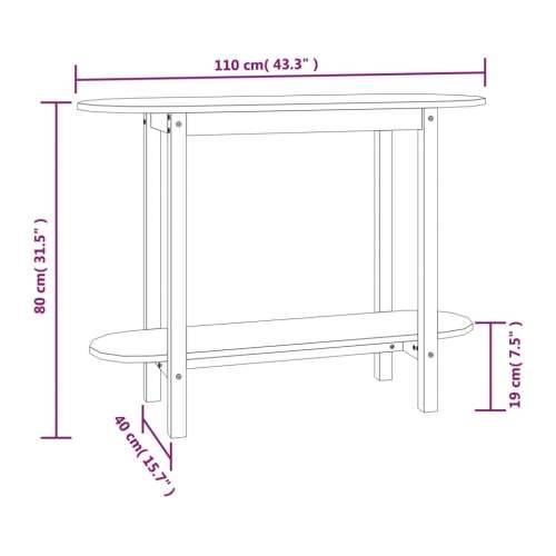 Konzolni stol sivi 110 x 40 x 80 cm od masivne borovine - Siva 1 Cijena