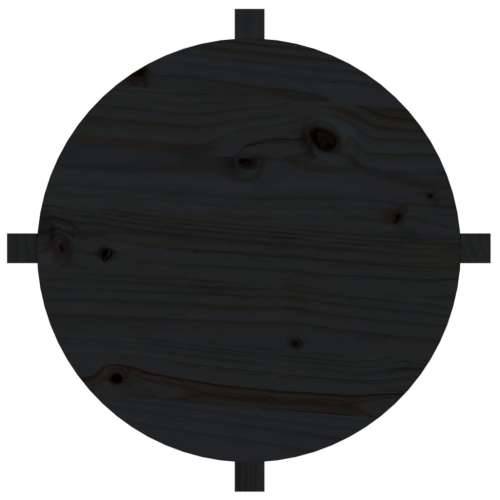 Stolić za kavu crni Ø 62,5x45 cm od masivne borovine - Crna Ø 62.5 x 45 cm 1 Cijena