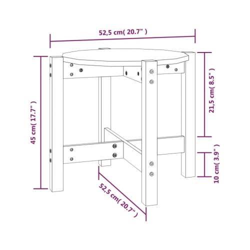 Stolić za kavu bijeli Ø 52,5x45 cm od masivne borovine - Bijela Ø 52.5 x 45 cm 1 Cijena
