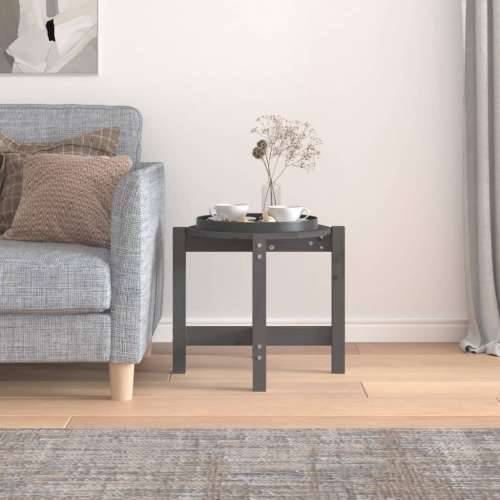 Stolić za kavu sivi Ø 52,5x45 cm od masivne borovine - Siva Ø 52.5 x 45 cm 1 Cijena