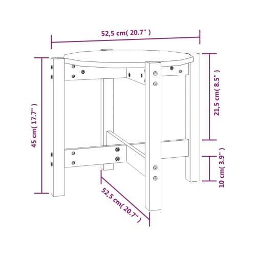 Stolić za kavu crni Ø 52,5x45 cm od masivne borovine - Crna Ø 52.5 x 45 cm 1 Cijena
