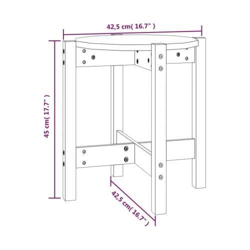 Stolić za kavu Ø 42,5 x 45 cm od masivne borovine - Prirodna Ø 42.5 x 45 cm 1 Cijena