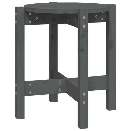 Stolić za kavu sivi Ø 42,5x45 cm od masivne borovine - Siva Ø 42.5 x 45 cm 1 Cijena